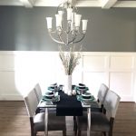 Furniture and accessories added to dining room.